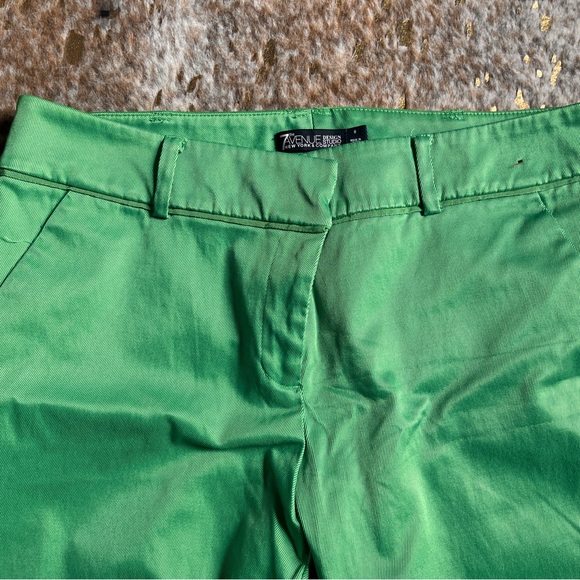Cool shiney green 3/4 slacks, size 8. - Picture 2 of 5